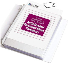 C-LINE - 100 Piece Clear Sheet Protectors-Ring Binder - 11.188" High x 9.172" Wide - Apex Tool & Supply