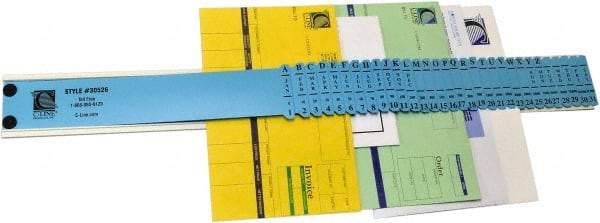C-LINE - 23-1/2 x 2-1/2 x 5/8", Letter Size, Blue, Indexed Sorters - Has Index Tabs, 1 per Box - Apex Tool & Supply