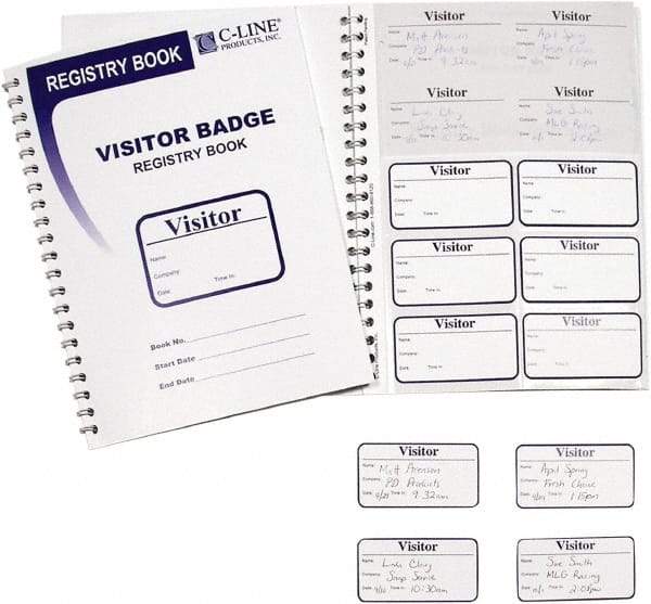 C-LINE - Adhesive Badge Holder - White - Apex Tool & Supply