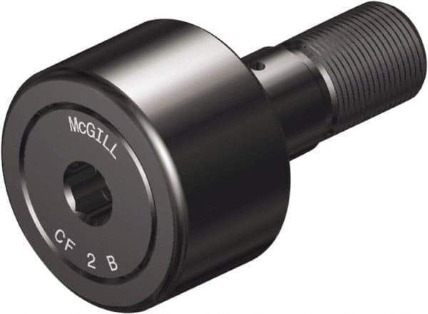 McGill - 2-1/2" Roller Diam x 1-1/2" Width, 1" Stud Diam x 2-1/4" Length, Stud Cam Follower with Hex - Steel, 1-1/8" Thread Length, 1-14 Thread, 3.78" OAL, 11,720 Lb Dynamic Cap, 16,450 Lb Static Cap - Apex Tool & Supply
