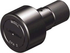 McGill - 2-1/4" Roller Diam x 1-1/4" Width, 7/8" Stud Diam x 2" Length, Sealed Heavy Stud Cam Follower - Steel, 1" Thread Length, 1-1/8-12 Thread, 3.28" OAL, 8,090 Lb Dynamic Cap, 21,140 Lb Static Cap - Apex Tool & Supply