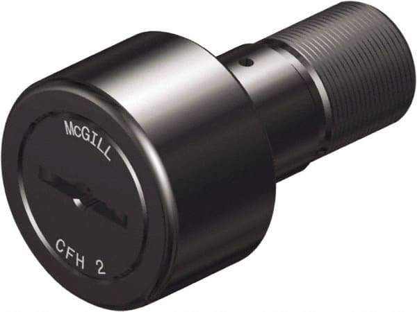 McGill - 1" Roller Diam x 5/8" Width, 7/16" Stud Diam x 1" Length, Sealed Heavy Stud Cam Follower - Steel, 1/2" Thread Length, 5/8-18 Thread, 1.66" OAL, 2,225 Lb Dynamic Cap, 6,120 Lb Static Cap - Apex Tool & Supply