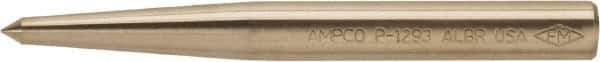 Ampco - 1/2" Nonsparking Center Punch - 5" OAL, Nickel Aluminum Bronze - Apex Tool & Supply