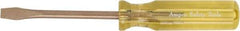 Ampco - 165mm OAL Nonsparking Slotted Screwdriver - 70mm Blade Length, Straight Shank, Acetate Handle - Apex Tool & Supply