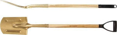 Ampco - 11" High Round Aluminum Bronze Spade - 26-1/2" Long Wood D-Grip Handle - Apex Tool & Supply