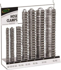 IDEAL TRIDON - 130 Piece, 5/16 to 2-3/4" Diam, Worm Drive Clamp Set - 20 Micro 4, 20 Micro 6, 10 Size 10, 20 Size 12, 20 Size 20, 20 Size 28, 20 Size 36 - Apex Tool & Supply