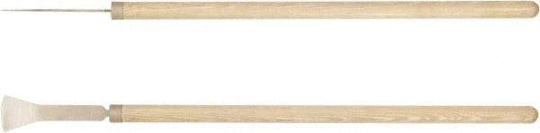 Ampco - Stiff Aluminum Bronze Alloy 1-Edge Scraper - 3" Blade Width x 8" Blade Length, Straight Handle - Apex Tool & Supply