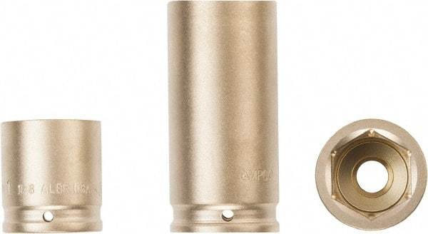 Ampco - 1/2" Drive 1-1/4" Standard Nonsparking Impact Socket - 6 Points - Apex Tool & Supply