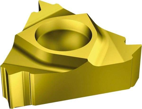 Sandvik Coromant - 166 Internal Right Hand 14 UN Laydown Threading Insert - Grade 1020, TiN Coated Carbide, 6.35mm Inscribed Circle - Apex Tool & Supply