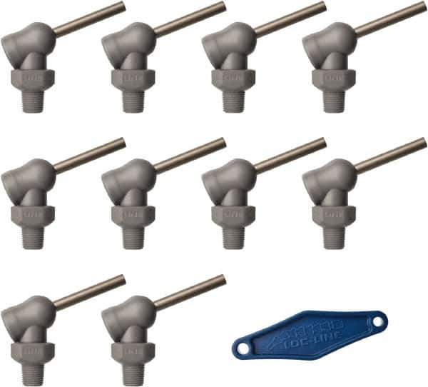 Loc-Line - 1/8" Hose Inside Diam x 5/32" Nozzle Diam, High-Pressure Coolant Hose Nozzle - NPT, for Use with Loc-Line Modular Hose System, 10 Pieces - Apex Tool & Supply