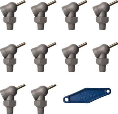 Loc-Line - 1/8" Hose Inside Diam, High-Pressure Coolant Hose Nozzle - NPT, for Use with Loc-Line Modular Hose System, 10 Pieces - Apex Tool & Supply