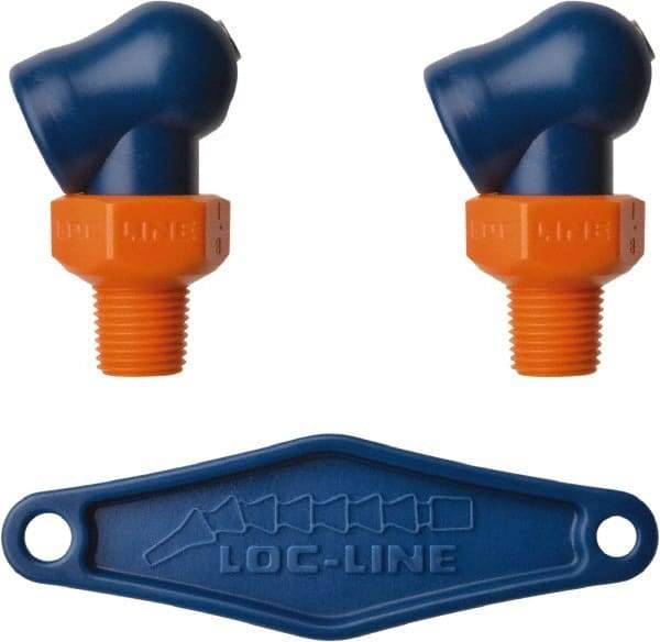 Loc-Line - 1/8" Hose Inside Diam x 5/32" Nozzle Diam, High-Pressure Coolant Hose Nozzle - NPT, for Use with Loc-Line Modular Hose System, 2 Pieces - Apex Tool & Supply