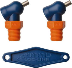 Loc-Line - 1/4" Hose Inside Diam x 5/32" Nozzle Diam, High-Pressure Coolant Hose Nozzle - NPT, for Use with Loc-Line Modular Hose System, 2 Pieces - Apex Tool & Supply