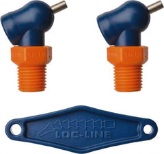 Loc-Line - 1/4" Hose Inside Diam, High-Pressure Coolant Hose Nozzle - NPT, for Use with Loc-Line Modular Hose System, 2 Pieces - Apex Tool & Supply