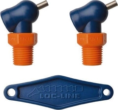 Loc-Line - 1/4" Hose Inside Diam x 1/16" Nozzle Diam, High-Pressure Coolant Hose Nozzle - NPT, for Use with Loc-Line Modular Hose System, 2 Pieces - Apex Tool & Supply
