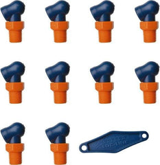 Loc-Line - 1/4" Hose Inside Diam x 5/32" Nozzle Diam, High-Pressure Coolant Hose Nozzle - NPT, for Use with Loc-Line Modular Hose System, 10 Pieces - Apex Tool & Supply