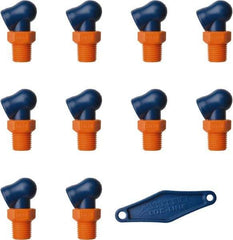 Loc-Line - 1/4" Hose Inside Diam, High-Pressure Coolant Hose Nozzle - NPT, for Use with Loc-Line Modular Hose System, 10 Pieces - Apex Tool & Supply