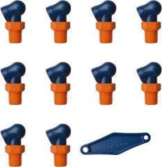 Loc-Line - 1/4" Hose Inside Diam, High-Pressure Coolant Hose Nozzle - NPT, for Use with Loc-Line Modular Hose System, 10 Pieces - Apex Tool & Supply
