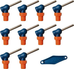 Loc-Line - 1/4" Hose Inside Diam x 5/32" Nozzle Diam, High-Pressure Coolant Hose Nozzle - NPT, for Use with Loc-Line Modular Hose System, 10 Pieces - Apex Tool & Supply