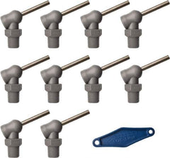 Loc-Line - 1/4" Hose Inside Diam x 5/32" Nozzle Diam, High-Pressure Coolant Hose Nozzle - NPT, for Use with Loc-Line Modular Hose System, 10 Pieces - Apex Tool & Supply