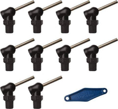 Loc-Line - 1/4" Hose Inside Diam x 5/32" Nozzle Diam, High-Pressure Coolant Hose Nozzle - NPT, for Use with Loc-Line Modular Hose System, 10 Pieces - Apex Tool & Supply