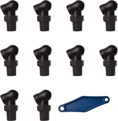 Loc-Line - 1/4" Hose Inside Diam x 5/32" Nozzle Diam, High-Pressure Coolant Hose Nozzle - NPT, for Use with Loc-Line Modular Hose System, 10 Pieces - Apex Tool & Supply