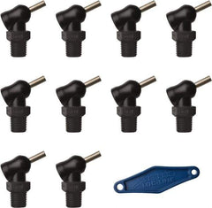 Loc-Line - 1/4" Hose Inside Diam x 5/32" Nozzle Diam, High-Pressure Coolant Hose Nozzle - NPT, for Use with Loc-Line Modular Hose System, 10 Pieces - Apex Tool & Supply