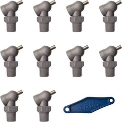 Loc-Line - 1/4" Hose Inside Diam x 5/32" Nozzle Diam, High-Pressure Coolant Hose Nozzle - NPT, for Use with Loc-Line Modular Hose System, 10 Pieces - Apex Tool & Supply