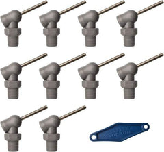 Loc-Line - 1/4" Hose Inside Diam, High-Pressure Coolant Hose Nozzle - NPT, for Use with Loc-Line Modular Hose System, 10 Pieces - Apex Tool & Supply