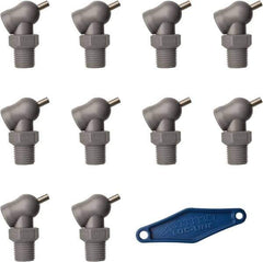 Loc-Line - 1/4" Hose Inside Diam, High-Pressure Coolant Hose Nozzle - NPT, for Use with Loc-Line Modular Hose System, 10 Pieces - Apex Tool & Supply