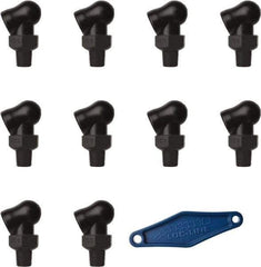 Loc-Line - 1/8" Hose Inside Diam, High-Pressure Coolant Hose Nozzle - NPT, for Use with Loc-Line Modular Hose System, 10 Pieces - Apex Tool & Supply