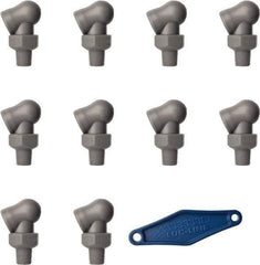Loc-Line - 1/8" Hose Inside Diam, High-Pressure Coolant Hose Nozzle - NPT, for Use with Loc-Line Modular Hose System, 10 Pieces - Apex Tool & Supply