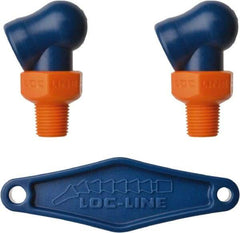 Loc-Line - 1/8" Hose Inside Diam, High-Pressure Coolant Hose Nozzle - NPT, for Use with Loc-Line Modular Hose System, 2 Pieces - Apex Tool & Supply