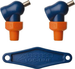 Loc-Line - 1/8" Hose Inside Diam x 5/32" Nozzle Diam, High-Pressure Coolant Hose Nozzle - NPT, for Use with Loc-Line Modular Hose System, 2 Pieces - Apex Tool & Supply
