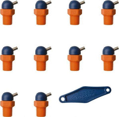 Loc-Line - 1/4" Hose Inside Diam x 1/16" Nozzle Diam, High-Pressure Coolant Hose Nozzle - NPT, for Use with Loc-Line Modular Hose System, 10 Pieces - Apex Tool & Supply