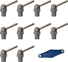 Loc-Line - 1/4" Hose Inside Diam x 5/32" Nozzle Diam, High-Pressure Coolant Hose Nozzle - NPT, for Use with Loc-Line Modular Hose System, 10 Pieces - Apex Tool & Supply