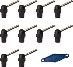 Loc-Line - 1/4" Hose Inside Diam x 5/32" Nozzle Diam, High-Pressure Coolant Hose Nozzle - NPT, for Use with Loc-Line Modular Hose System, 10 Pieces - Apex Tool & Supply