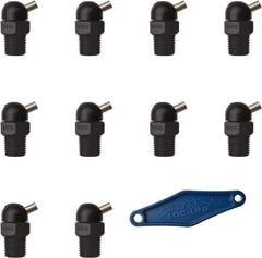 Loc-Line - 1/4" Hose Inside Diam x 5/32" Nozzle Diam, High-Pressure Coolant Hose Nozzle - NPT, for Use with Loc-Line Modular Hose System, 10 Pieces - Apex Tool & Supply