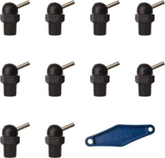 Loc-Line - 1/4" Hose Inside Diam, High-Pressure Coolant Hose Nozzle - NPT, for Use with Loc-Line Modular Hose System, 10 Pieces - Apex Tool & Supply