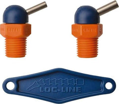 Loc-Line - 1/4" Hose Inside Diam, High-Pressure Coolant Hose Nozzle - NPT, for Use with Loc-Line Modular Hose System, 2 Pieces - Apex Tool & Supply