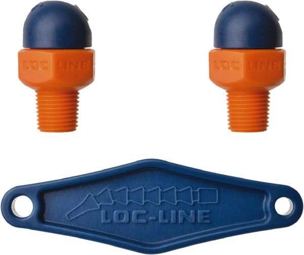 Loc-Line - 1/8" Hose Inside Diam x 5/32" Nozzle Diam, High-Pressure Coolant Hose Nozzle - NPT, for Use with Loc-Line Modular Hose System, 2 Pieces - Apex Tool & Supply