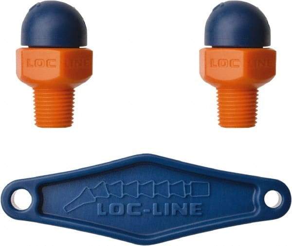Loc-Line - 1/8" Hose Inside Diam x 1/16" Nozzle Diam, High-Pressure Coolant Hose Nozzle - NPT, for Use with Loc-Line Modular Hose System, 2 Pieces - Apex Tool & Supply