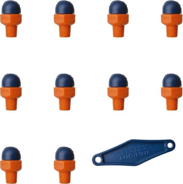 Loc-Line - 1/8" Hose Inside Diam x 5/32" Nozzle Diam, High-Pressure Coolant Hose Nozzle - NPT, for Use with Loc-Line Modular Hose System, 10 Pieces - Apex Tool & Supply