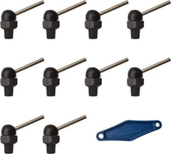 Loc-Line - 1/8" Hose Inside Diam, High-Pressure Coolant Hose Nozzle - NPT, for Use with Loc-Line Modular Hose System, 10 Pieces - Apex Tool & Supply