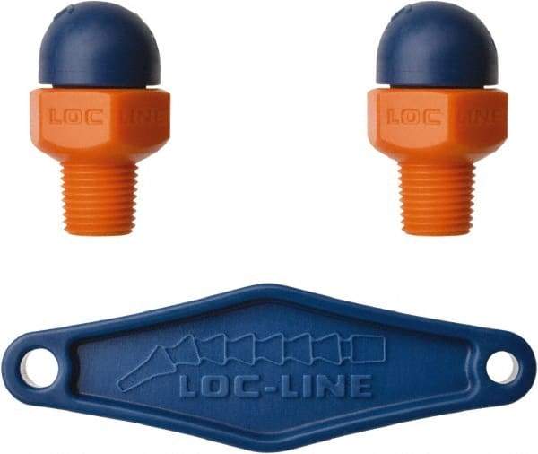 Loc-Line - 1/8" Hose Inside Diam, High-Pressure Coolant Hose Nozzle - NPT, for Use with Loc-Line Modular Hose System, 2 Pieces - Apex Tool & Supply