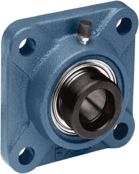 Tritan - 1-1/4" ID, 4.61" OAL x 2.1" OAH 4-Bolt Flange - 3,440 Lb Static Cap, 5,778 Lb Dyn Cap, 3.62" Btw Mnt Hole Ctrs, 0.83" Base-to-Ctr Ht, Cast Iron/Steel - Apex Tool & Supply