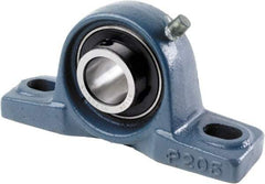 Tritan - 5/8" ID, 5" OAL x 2.4409" OAH Pillow Block - 1,495 Lb Static Cap, 2,878 Lb Dyn Cap, 3.74" Btw Mnt Hole Ctrs, 1-3/16" Base-to-Ctr Ht, Cast Iron/Steel - Apex Tool & Supply