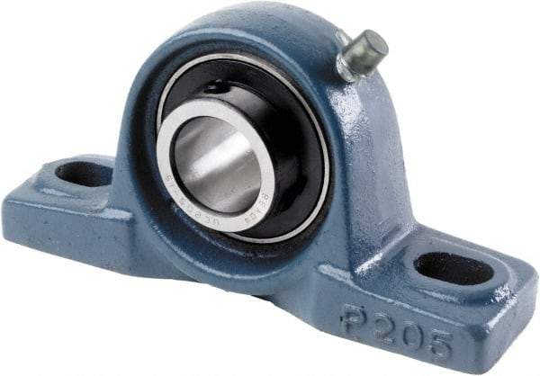 Tritan - 20mm ID, 127mm OAL x 62mm OAH Pillow Block - 1,495 Lb Static Cap, 2,878 Lb Dyn Cap, 3.74" Btw Mnt Hole Ctrs, 33.3375mm Base-to-Ctr Ht, Cast Iron/Steel - Apex Tool & Supply