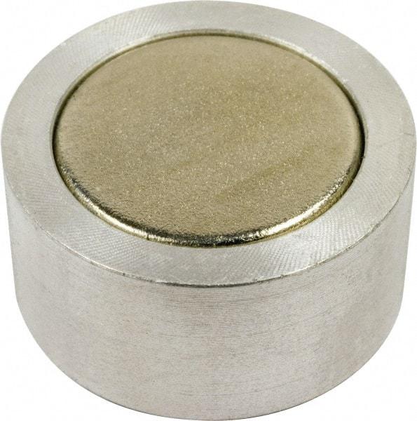 Mag-Mate - 1" Wide x 1/2" Thick, Center Mount Neodymium Rare Earth Fixture Magnet - 10.4 Lb Average Holding Capacity, 20.8 Lb Max Holding Capacity, Aluminum Housing - Apex Tool & Supply