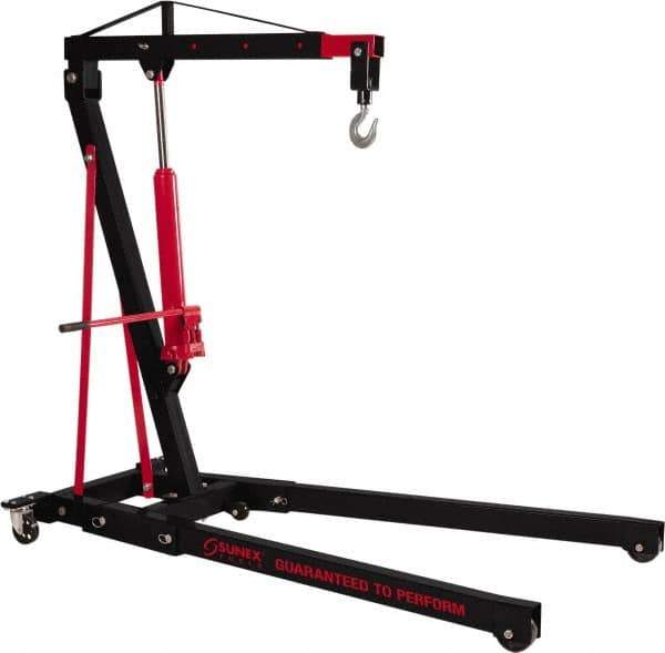 Sunex Tools - 4,000 Lb Load Capacity, Steel Folding Engine Crane - 4' Span - Apex Tool & Supply